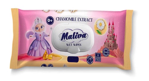 Салфетки влажные Малива №72 Детские с Ромашкой