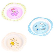 Тарелка пластиковая Принцесса/Самолет/Мишка