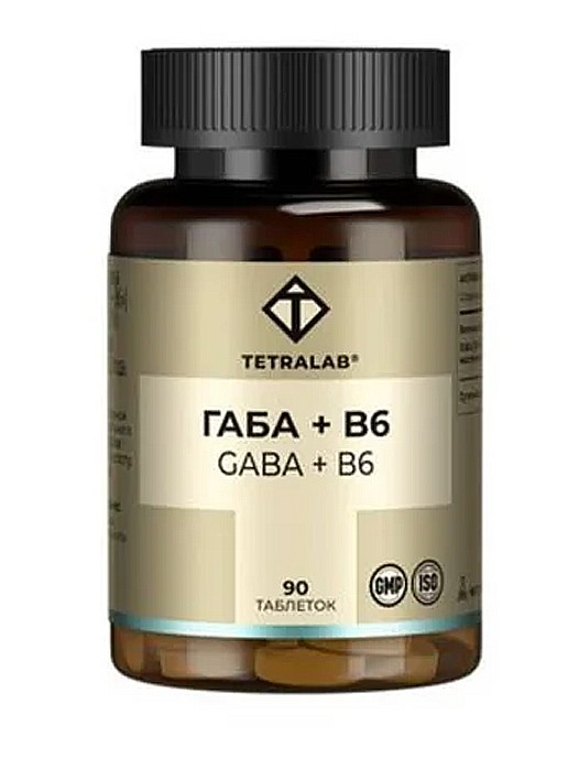 Tetralab ГАБА + B6 №90 таб. БАД