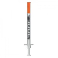 Шприц 1 мл инсулиновый U-100 съемная игла 25G*1/2 (0.5*13мм)