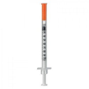 Шприц 1 мл инсулиновый U-100 съемная игла 25G*1/2 (0.5*13мм)