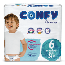 CONFY - Подгузники детские Premium Extra Large 6 №24 (15+кг)