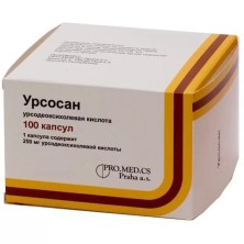 Урсосан 250мг №100 капс. (Урсодезоксихолевая к-та)