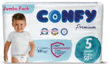 CONFY - Подгузники детские Premium Junior 5 №50 (11-18кг)