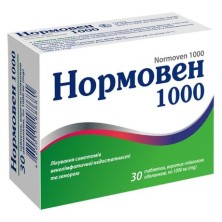 Нормовен 1000мг №30 таб. (Диосмин 0 9г + Геспередин 0 1г)