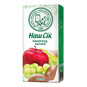 Сок НАШ СОК Нектар Виноград/Яблоко 0,33л