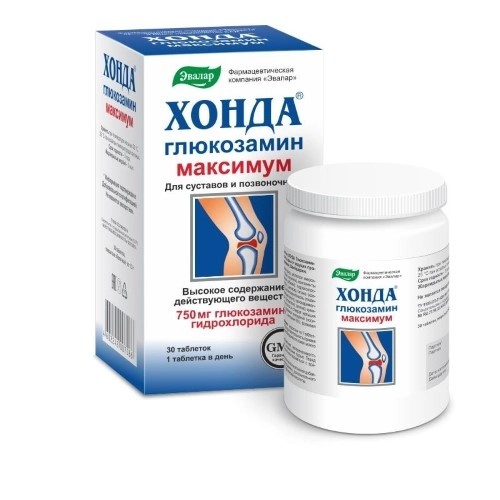 Хонда Глюкозамин Максимум №30 табл (Глюкозамин 750мг)