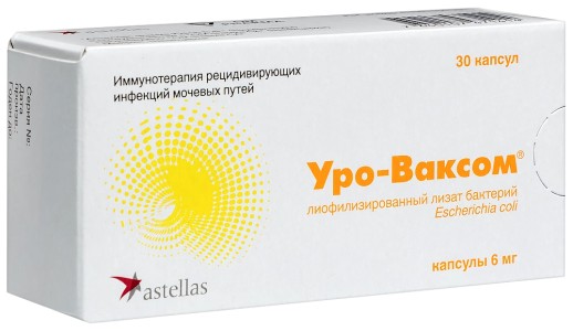 Уро-Ваксом 6мг №30 капс.(иммуностимулирующее ср-во)