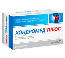 Хондромед плюс 600мг+ 750мг №30 пак., пор. д/приг. р-ра д/приема внутрь(хондроитин+глюкозамин)