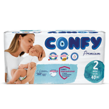 CONFY - Подгузники детские Premium Mini 2 №40 (3-6 кг)