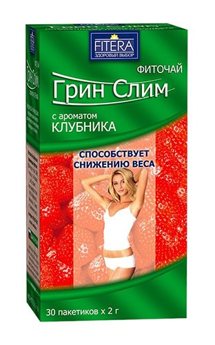 Фиточай Грин Слим Ти с Клубникой 2г №30 фильтр-пакет