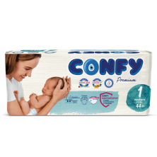 CONFY - Подгузники детские Premium Newborn 1 №44 (2-5кг)