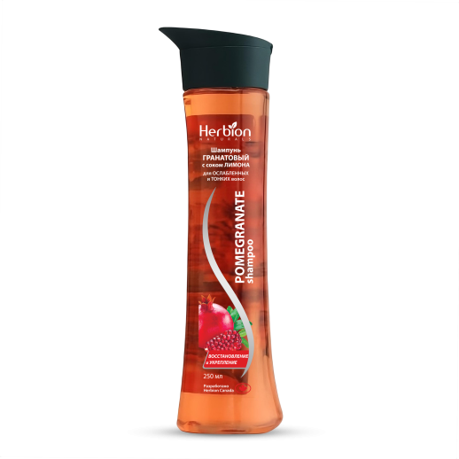 Herbion Шампунь Гранатовый с соком Лимона 250мл (для ослабленных и тонких волос)