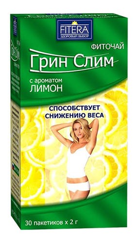 Фиточай Грин Слим Ти с Лимоном 2г №30 фильтр-пакет