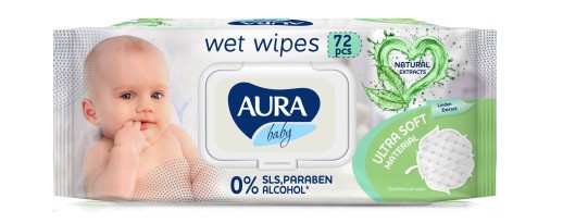 Салфетки влаж. АУРА детские Экстракт Липы №72 с крышечкой