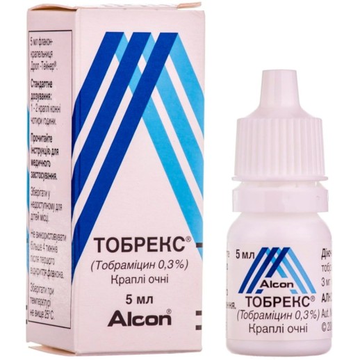 Тобрекс 3мг/мл 5мл капли глазные (Тобрамицин)