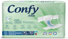 CONFY - Подгузники для взрослых Adult №30 (размер-XL) талия: 120-117 см 6 капель