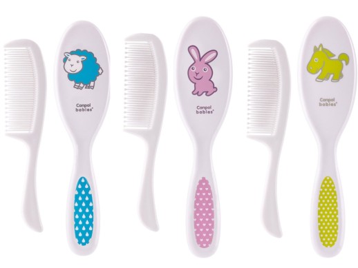 CANPOL - Щетка для волос (мягкая щетина) + расческа Зверята