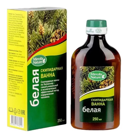 Скипидарная эмульсия для ванн Белая 250мл Мирола