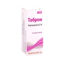 Тобром 0,3% 5мл капли глазные (Тобрамицин)