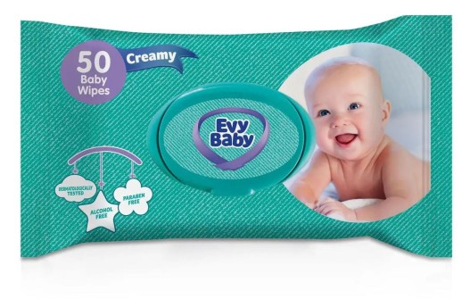 Салфетки влажные ЭВИ Бэби детские №50 Creamy с клапаном