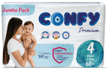 КОНФИ - Подгузники детские Premium Maxi 4 №60 (7-14кг)