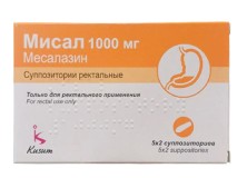 Мисал 1000мг №10 супп.рект. (Месалазин)
