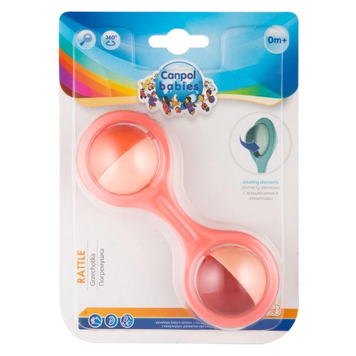 CANPOL - Погремушка с вращающимися элементами Розовая Штанга