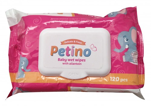 Салфетки влажные PETINO №120шт