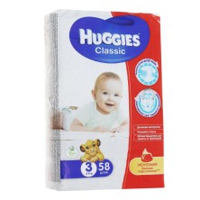 Подгузники Хаггис Классик Джамбо №3/58 (4-9 кг)
