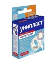 Лейкопластырь Унипласт 1 25х500см на нетканной основе фиксирующий