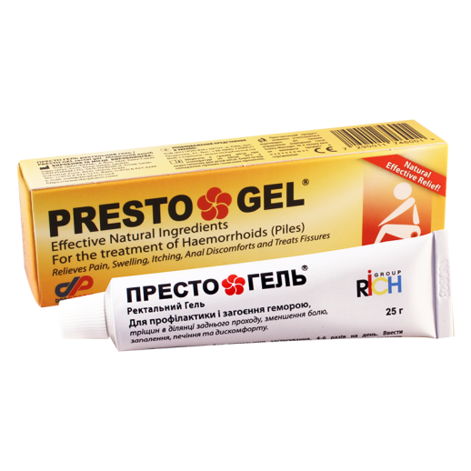 Престо гель 25г (для лечения геморроя)