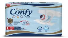 CONFY - Подгузники для взрослых Premium Adult №30 (размер-L) талия: 100-150 см 8 капель