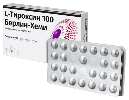 L-тироксин 100 Берлин-Хеми № 100 таб