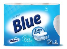 Туалетная бумага Zebra Blue 3-х слойная №4 рулона
