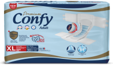 CONFY - Подгузники для взрослых Premium Adult №30 (размер-XL) талия: 120-170 см 8 капель