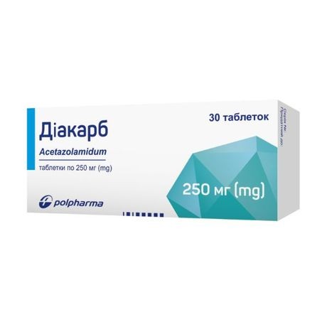 Диакарб 250мг №30 таб.(диуретик)