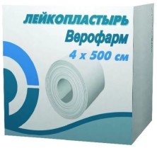 Лейкопластырь Верофарм 4 х 500см на основе хлопчатобумажной ткани