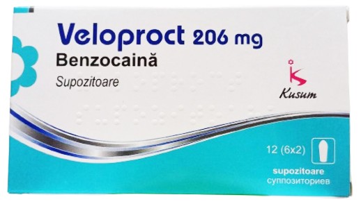 Велопрокт 206г №12 супп. (Бензокаин)