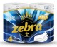 Туалетная бумага Zebra White Mega 4-х слойная №4 рулона