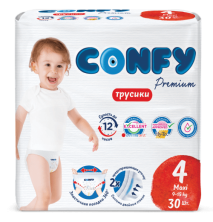 CONFY - Подгузники-трусики детские Premium Maxi 4 №30 (9-14кг)