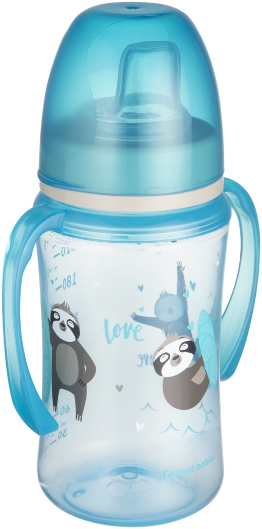 CANPOL - Поильник- непроливайка Экзотические Животные 240мл Голубой