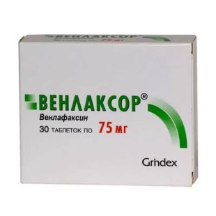 Венлаксор 75 мг №30 таб.(Венлафаксин)