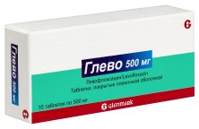 Глево 500мг №10 таб п/о (Левофлоксацин)