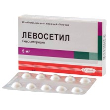 Левосетил 5мг № 20 таб. (Левоцетиризин)