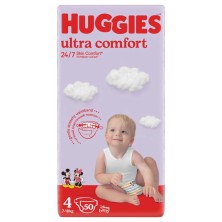 Подгузники Хаггис Ультра Комфорт Джамбо №4/50шт (7-18кг)