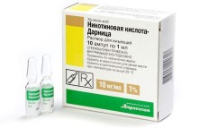 Никотиновая кислота 1% 1мл №10 амп.