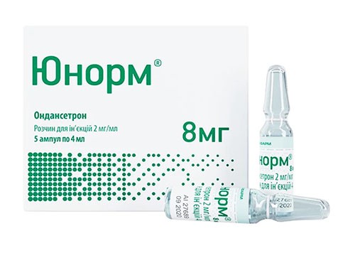 Юнорм (ондансетрон) 2мл №5 р-р для инъекций