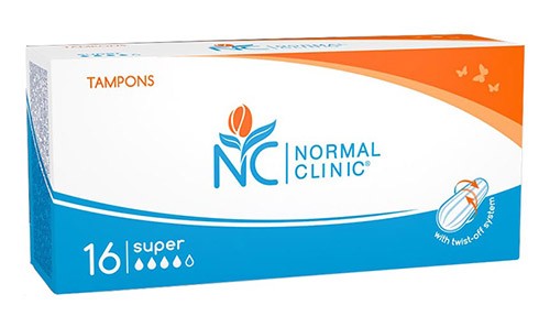 Тампоны NORMAL CLINIC №16 (4 капли) Супер