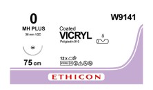Викрил 0 МН Рlus с иглой 36мм 1/2с W9141 (0,75м)